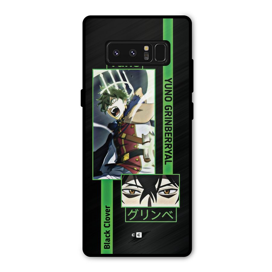 Yuno Black Clover Metal Back Case for Galaxy Note 8