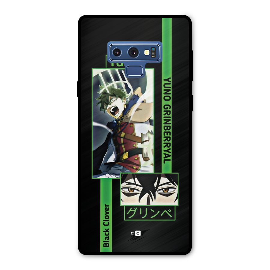 Yuno Black Clover Metal Back Case for Galaxy Note 9