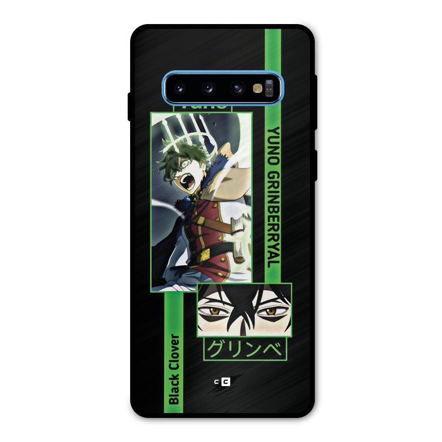 Yuno Black Clover Metal Back Case for Galaxy S10