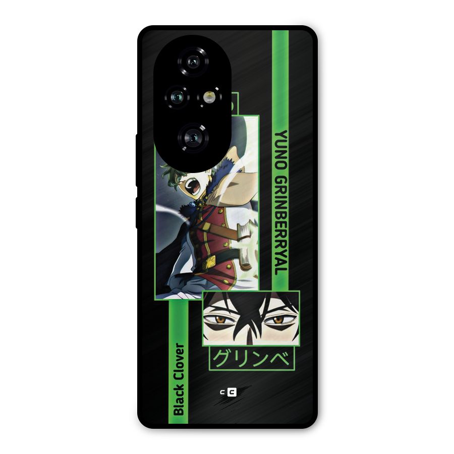 Yuno Black Clover Metal Back Case for Honor 200 Pro