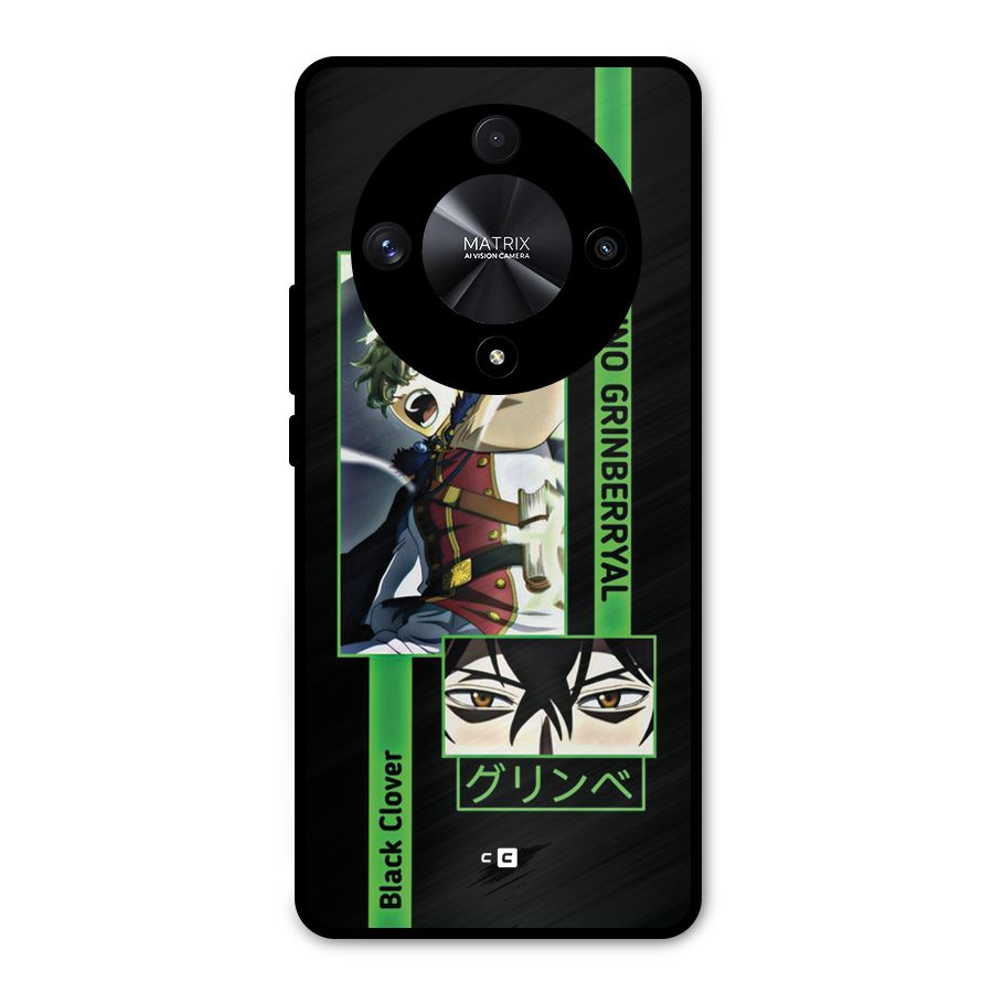 Yuno Black Clover Metal Back Case for Honor X9b