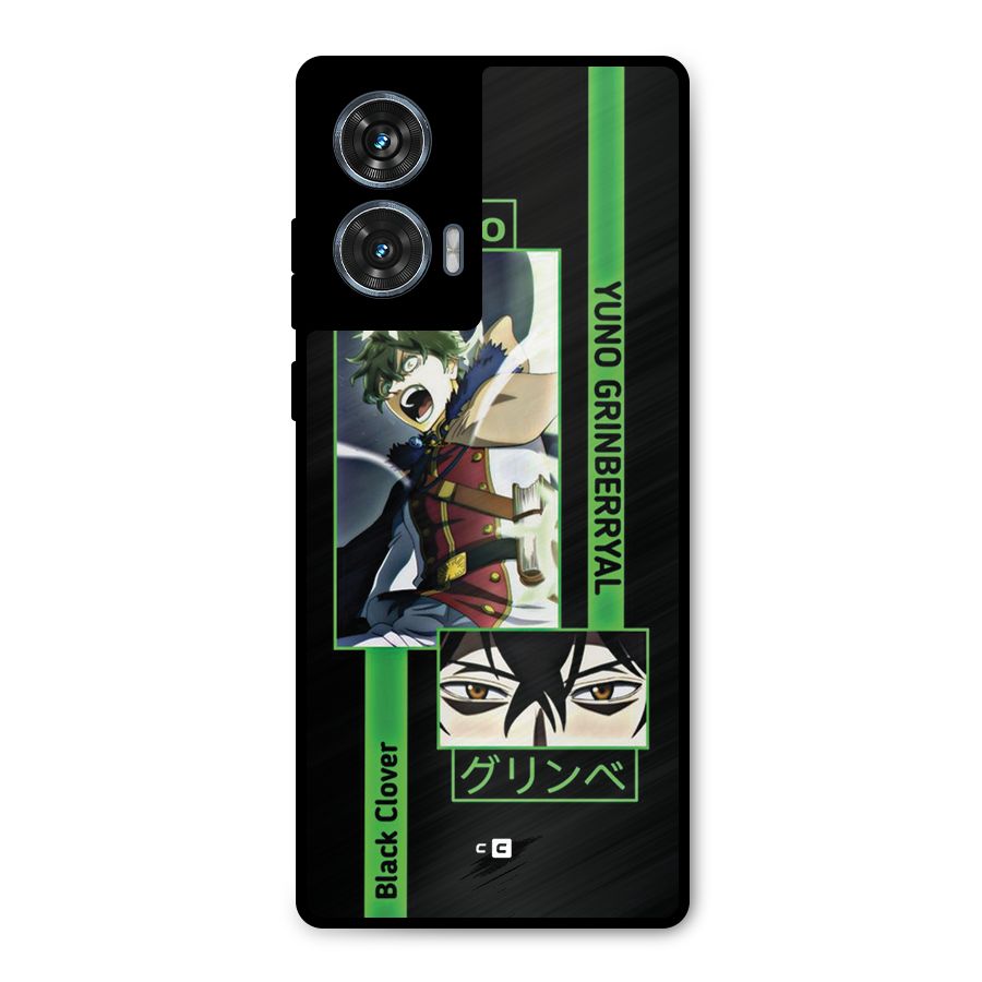 Yuno Black Clover Metal Back Case for Motorola Edge 50 Fusion