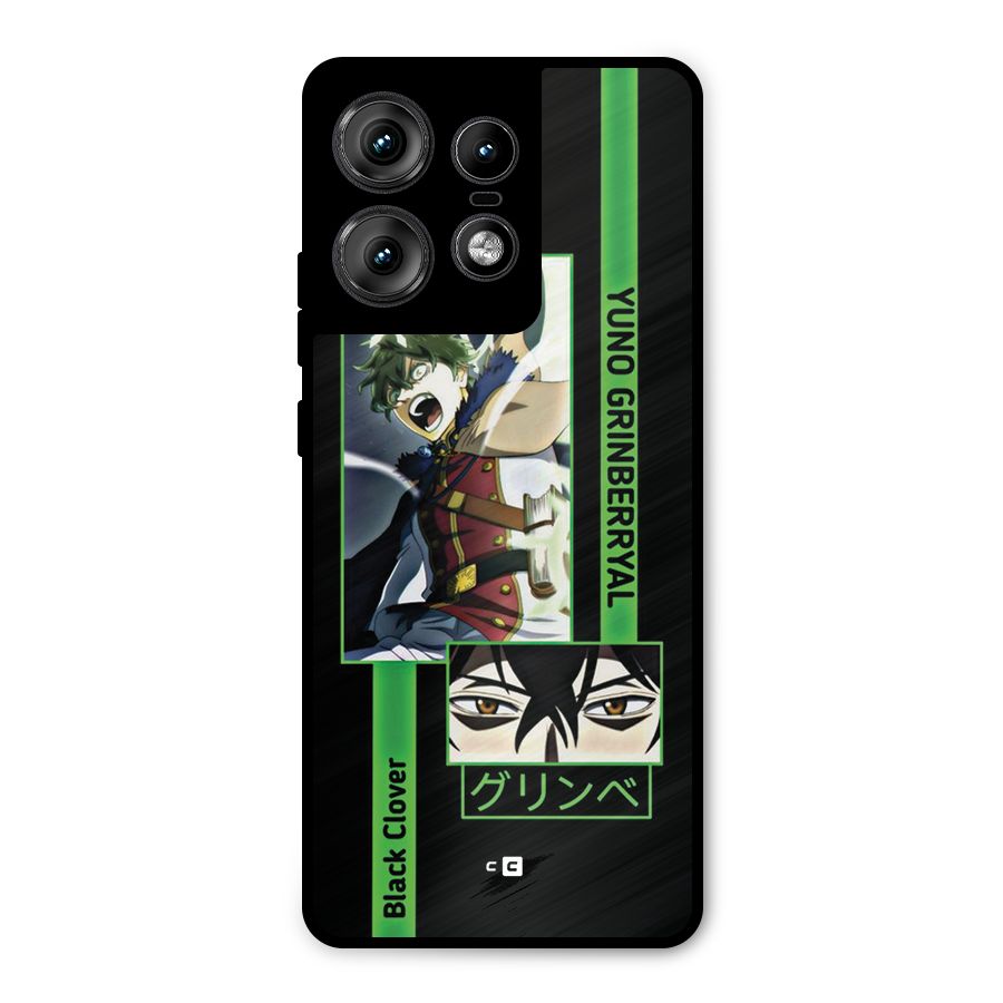 Yuno Black Clover Metal Back Case for Motorola Edge 50 Pro