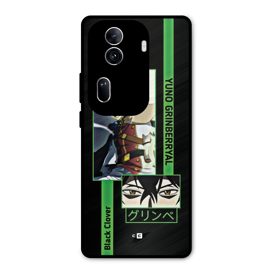 Yuno Black Clover Metal Back Case for Oppo Reno11 Pro 5G