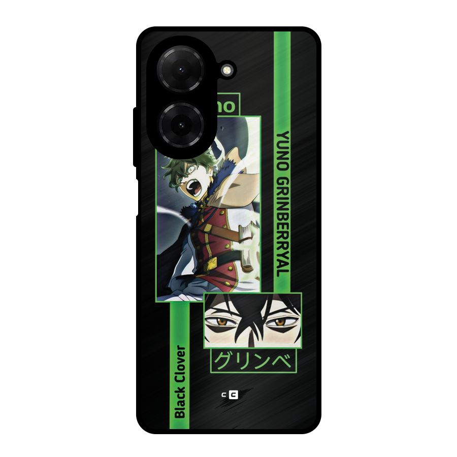 Yuno Black Clover Metal Back Case for Redmi A5 4G