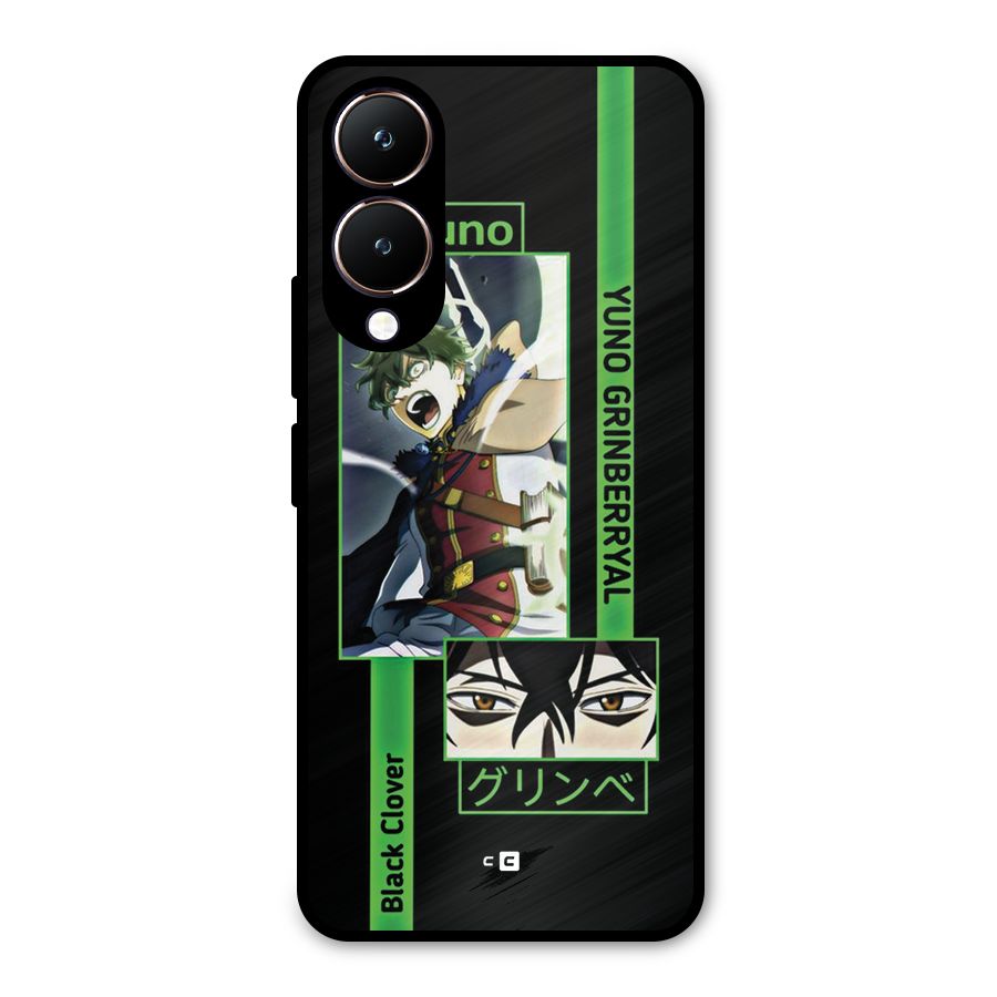 Yuno Black Clover Metal Back Case for Vivo Y28