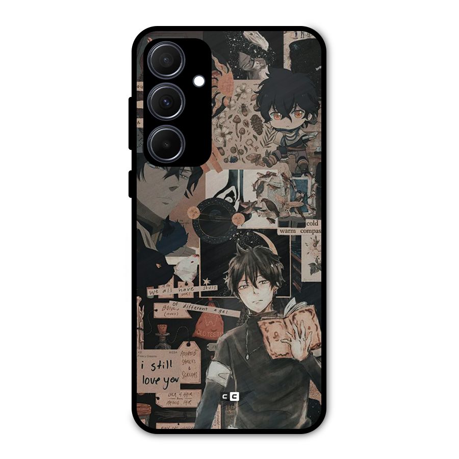 Yuno Collage Metal Back Case for Galaxy A35