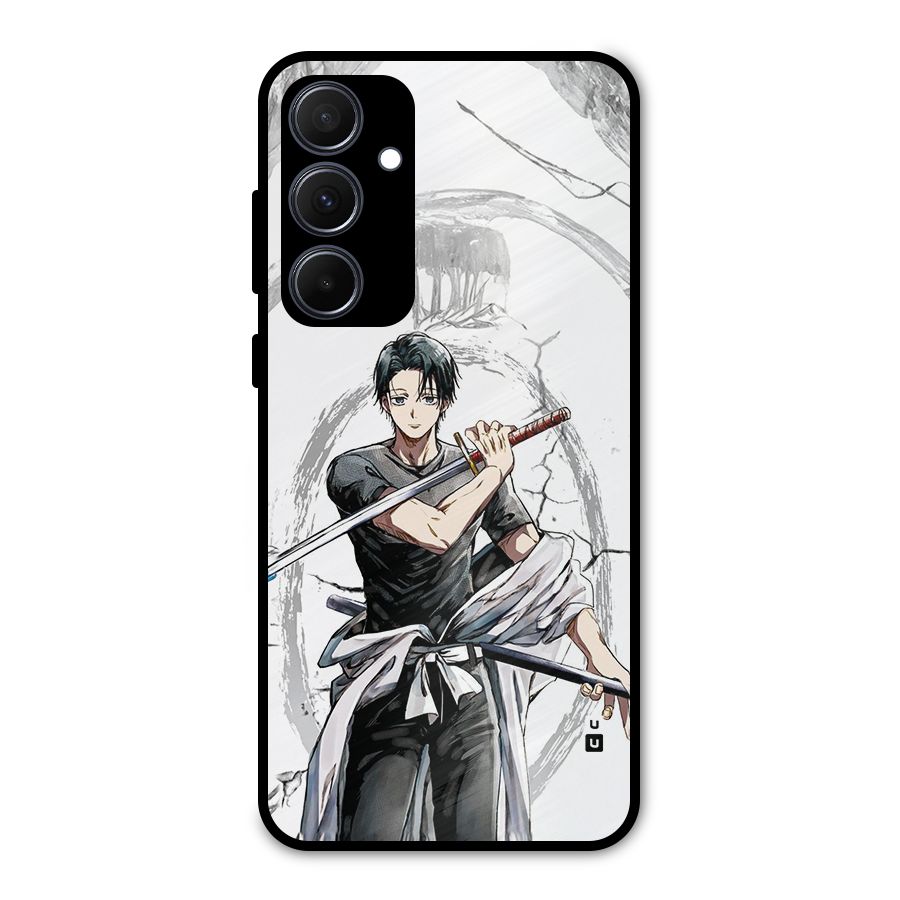 Yuta With Katana Metal Back Case for Galaxy A35