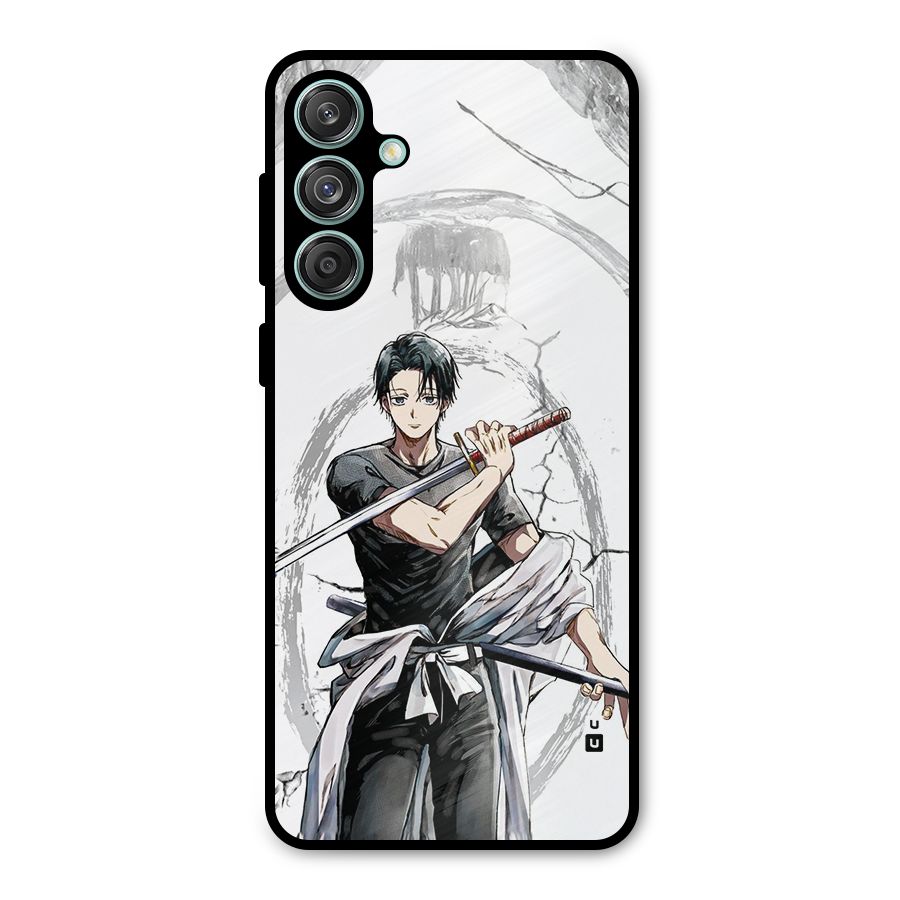 Yuta With Katana Metal Back Case for Galaxy M55 5G