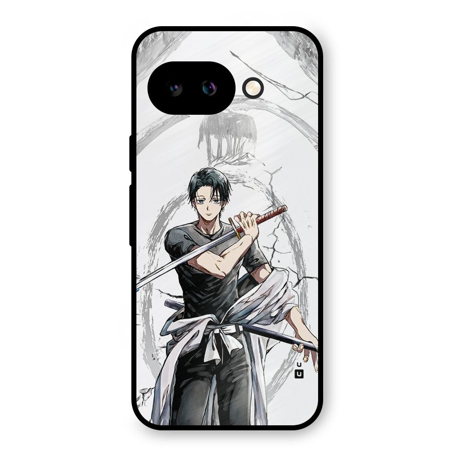 Yuta With Katana Metal Back Case for Google Pixel 9a