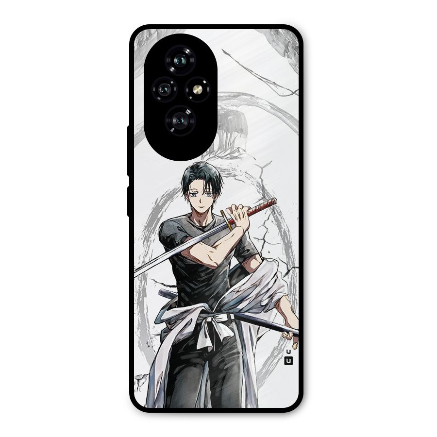 Yuta With Katana Metal Back Case for Honor 200