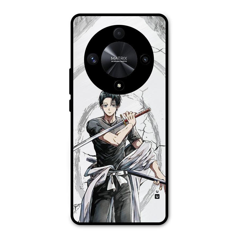 Yuta With Katana Metal Back Case for Honor X9b