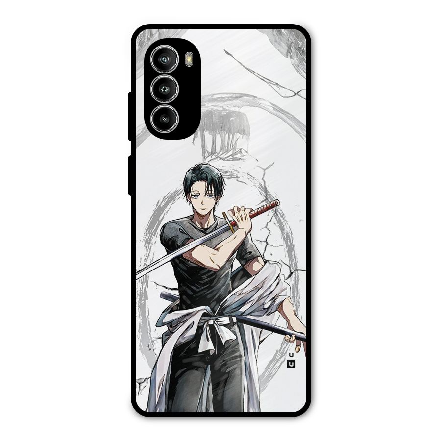 Yuta With Katana Metal Back Case for Moto G52