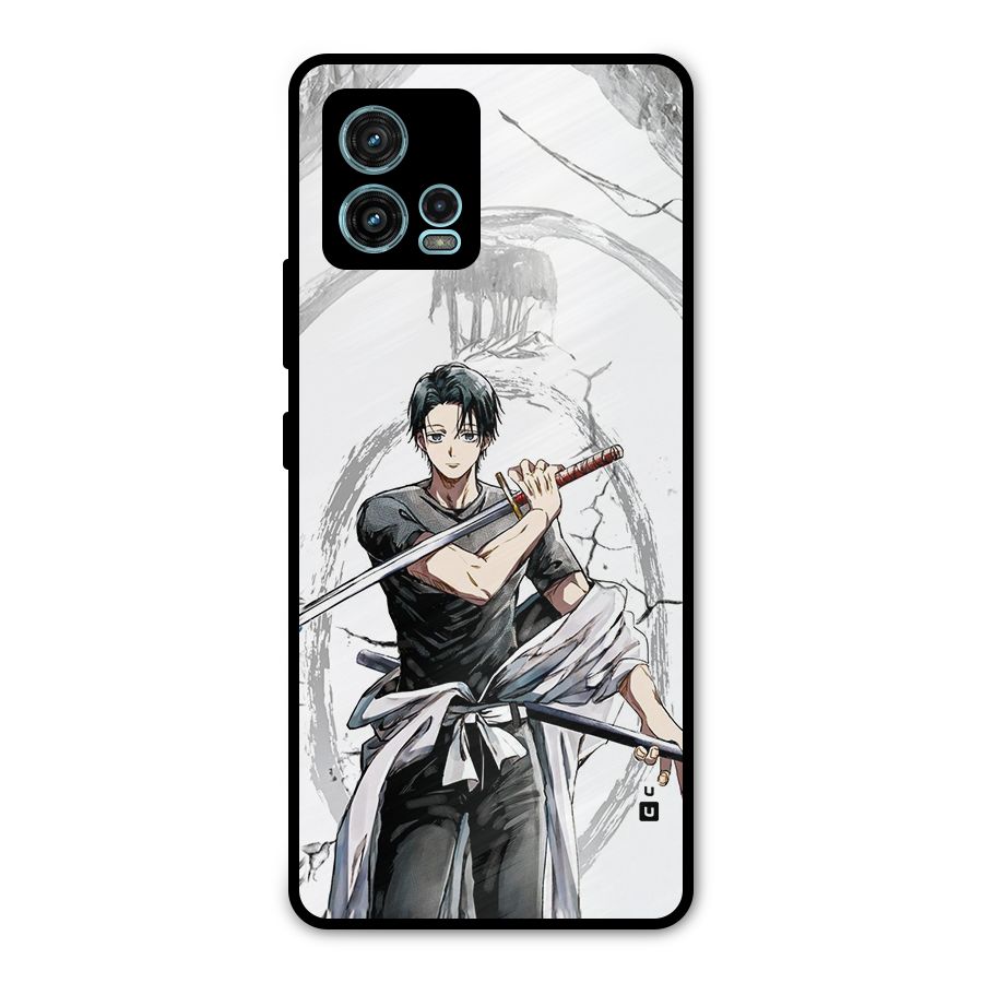 Yuta With Katana Metal Back Case for Moto G72