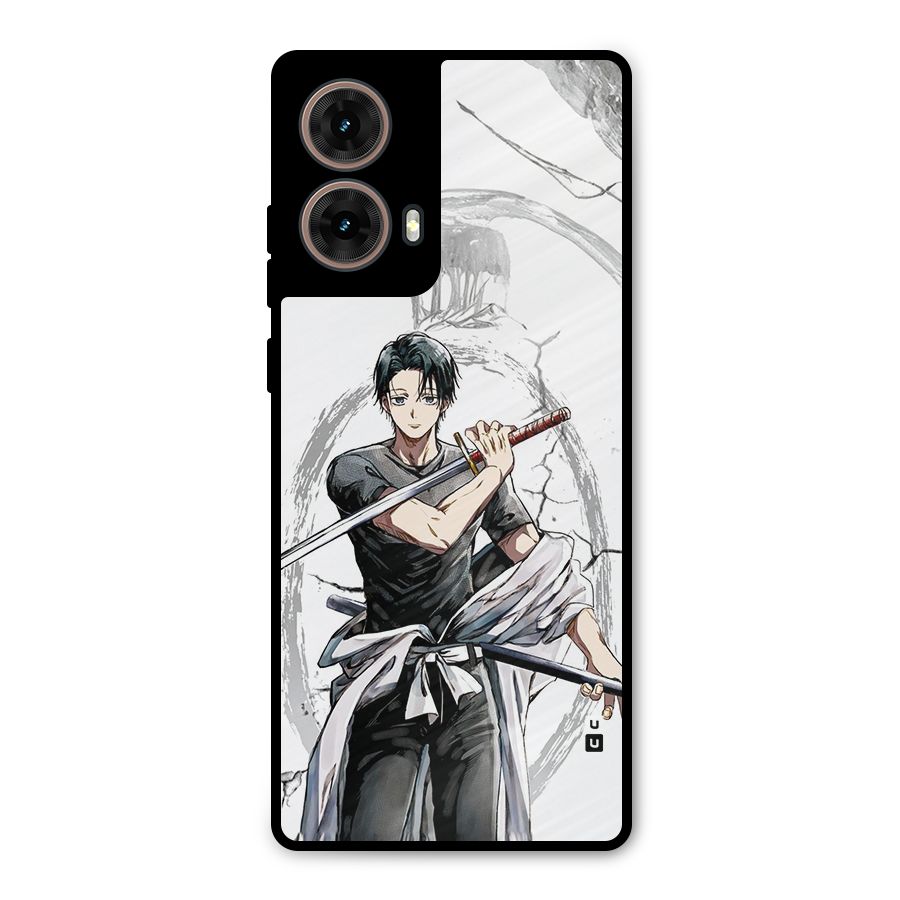 Yuta With Katana Metal Back Case for Moto G85