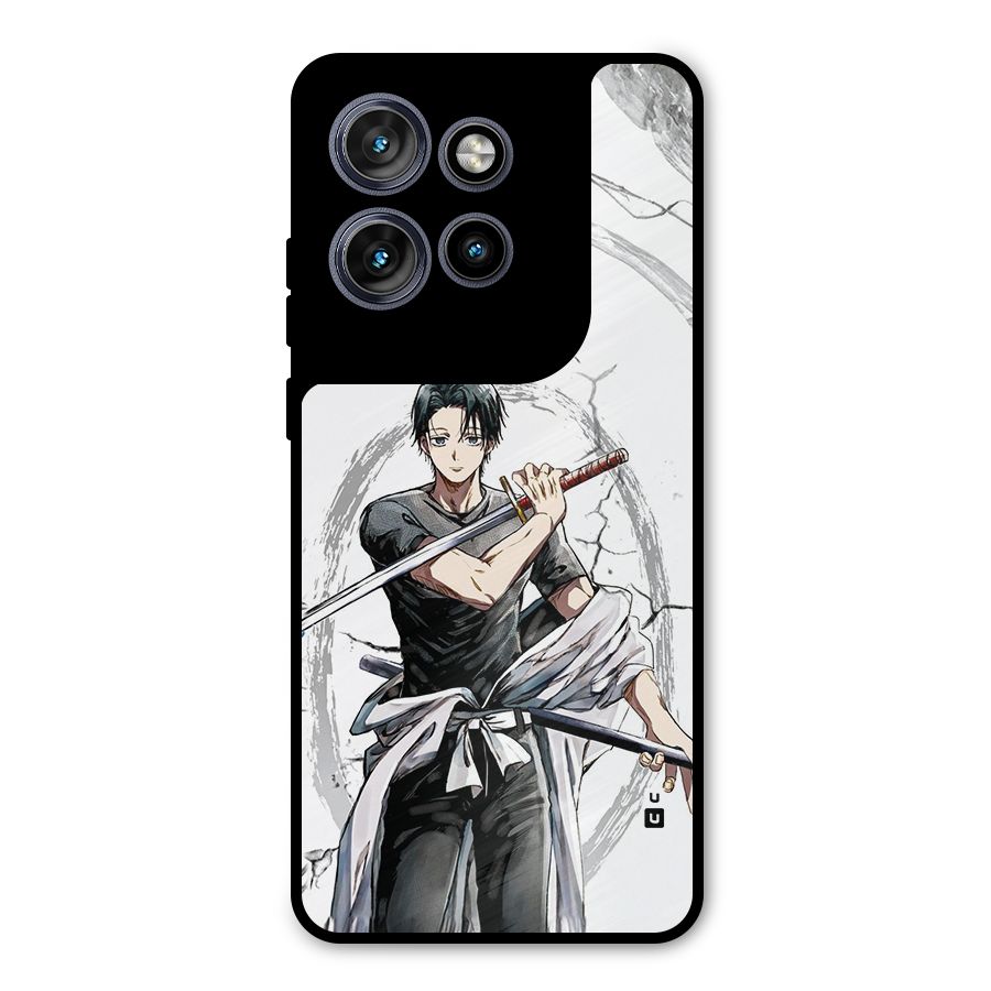Yuta With Katana Metal Back Case for Motorola Edge 50 Neo