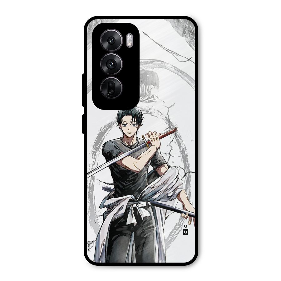 Yuta With Katana Metal Back Case for Oppo Reno12