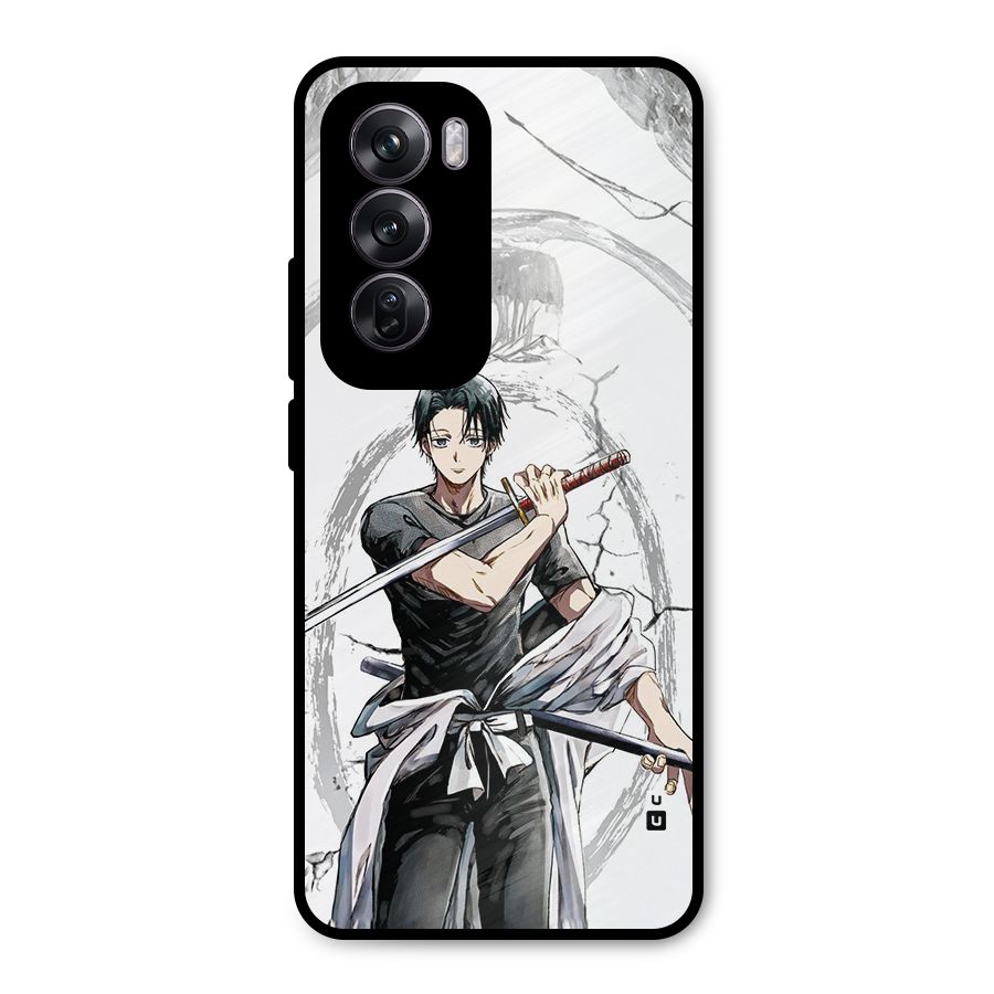 Yuta With Katana Metal Back Case for Oppo Reno12 Pro