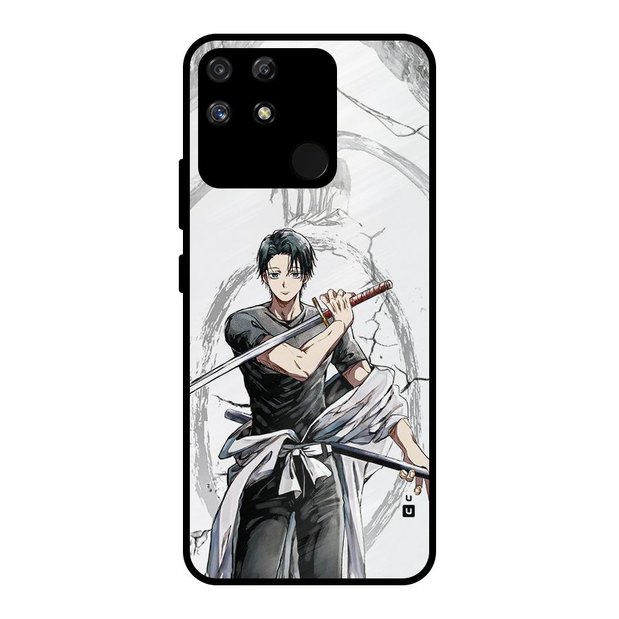 Yuta With Katana Metal Back Case for Realme Narzo 50A