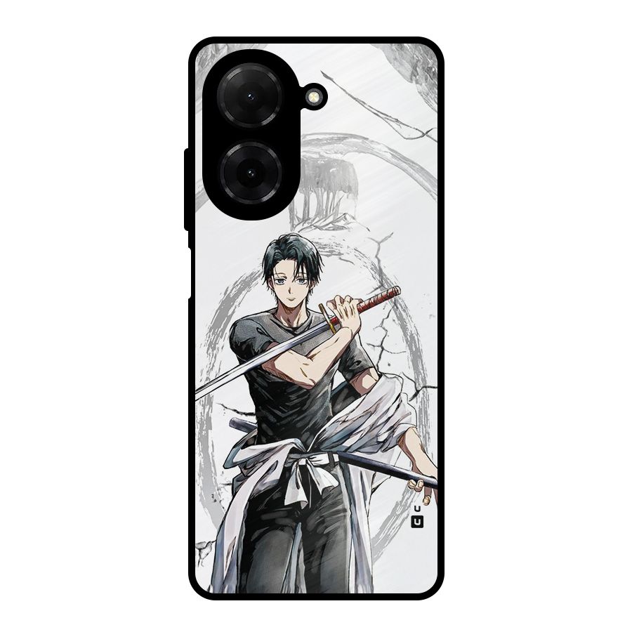 Yuta With Katana Metal Back Case for Redmi A5 4G