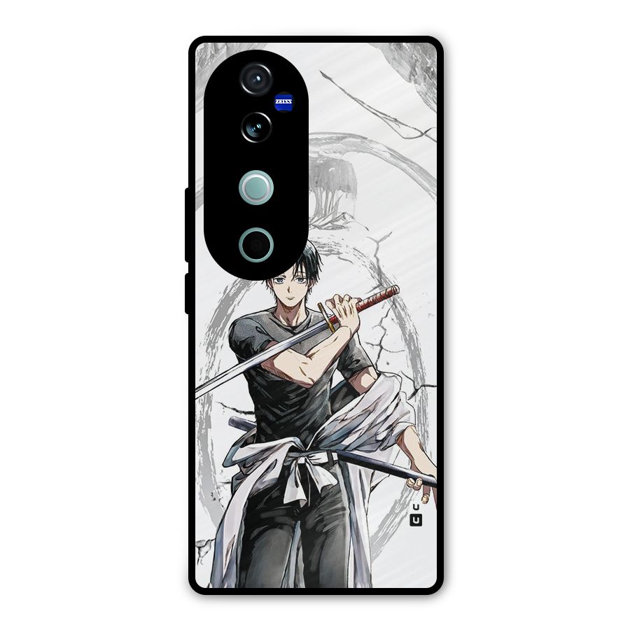Yuta With Katana Metal Back Case for Vivo V40