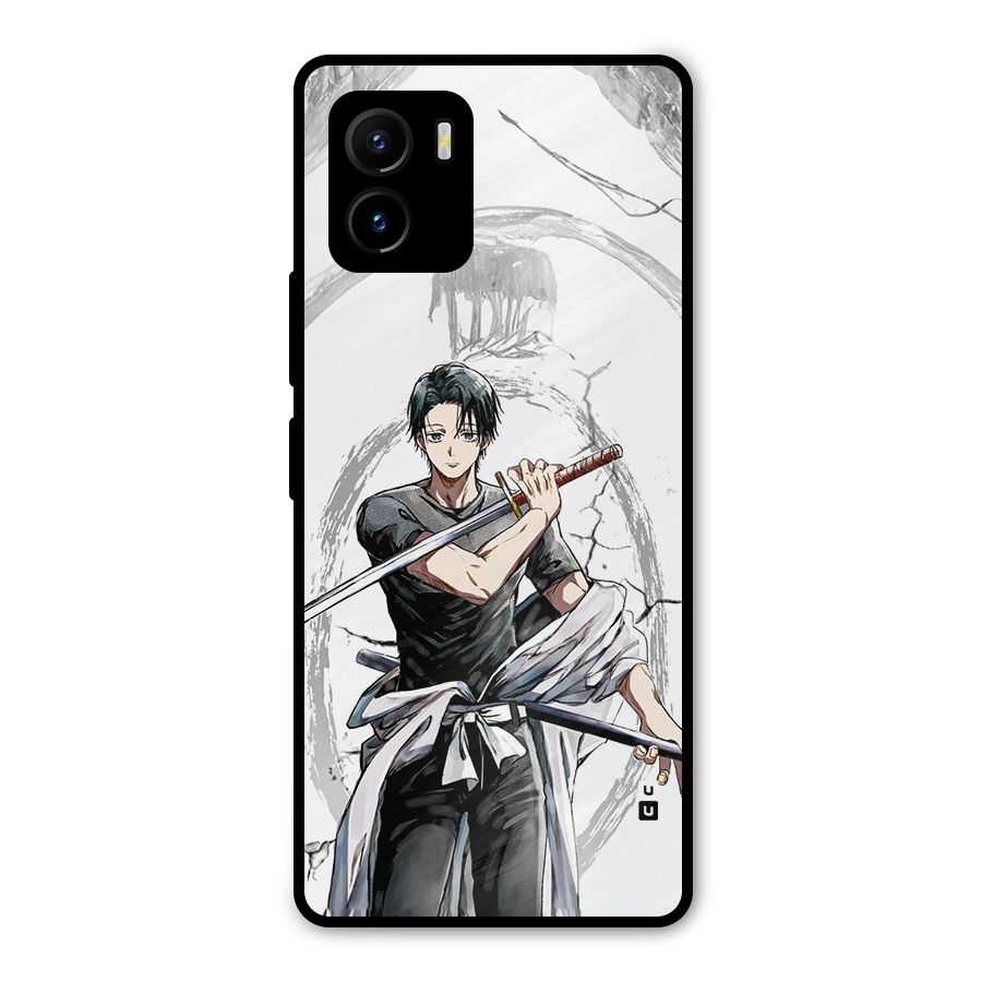 Yuta With Katana Metal Back Case for Vivo Y15s