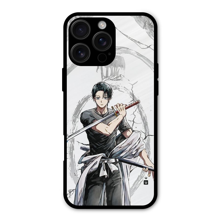Yuta With Katana Metal Back Case for iPhone 16 Pro Max