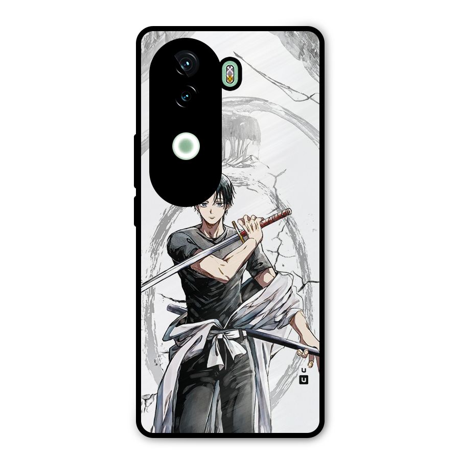 Yuta With Katana Metal Back Case for iQOO Z9s