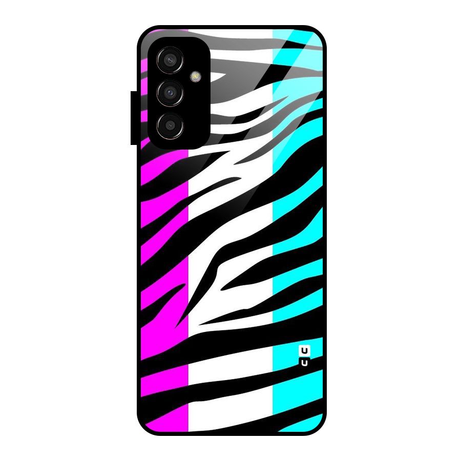Zebra Texture Glass Back Case for Galaxy F13