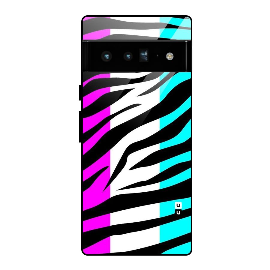 Zebra Texture Glass Back Case for Google Pixel 6 Pro