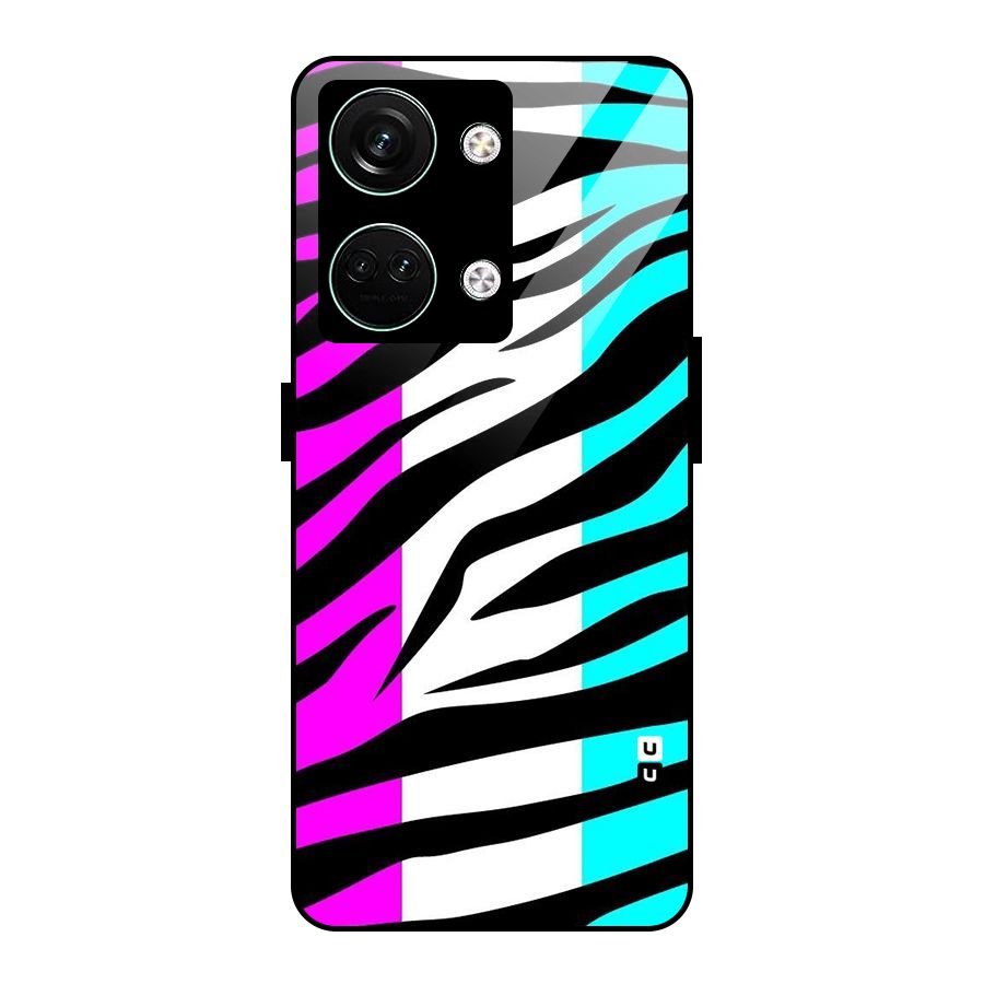 Zebra Texture Glass Back Case for Oneplus Nord 3