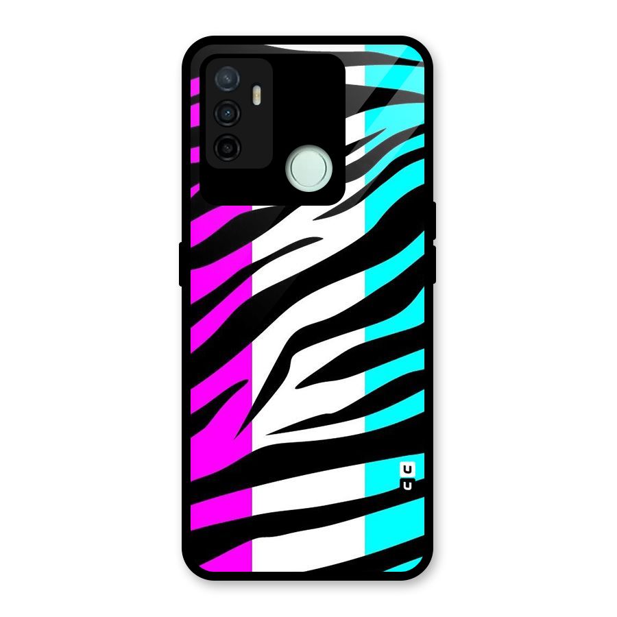 Zebra Texture Glass Back Case for Oppo A53