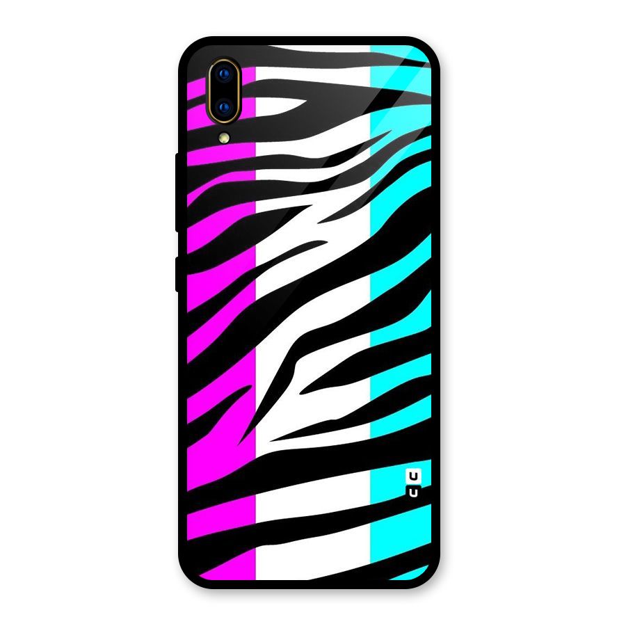 Zebra Texture Glass Back Case for Vivo V11 Pro