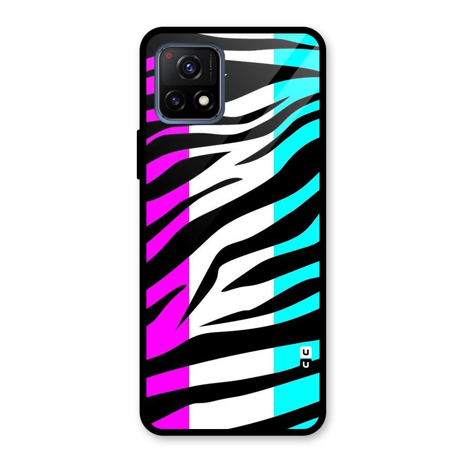 Zebra Texture Glass Back Case for Vivo Y72 5G