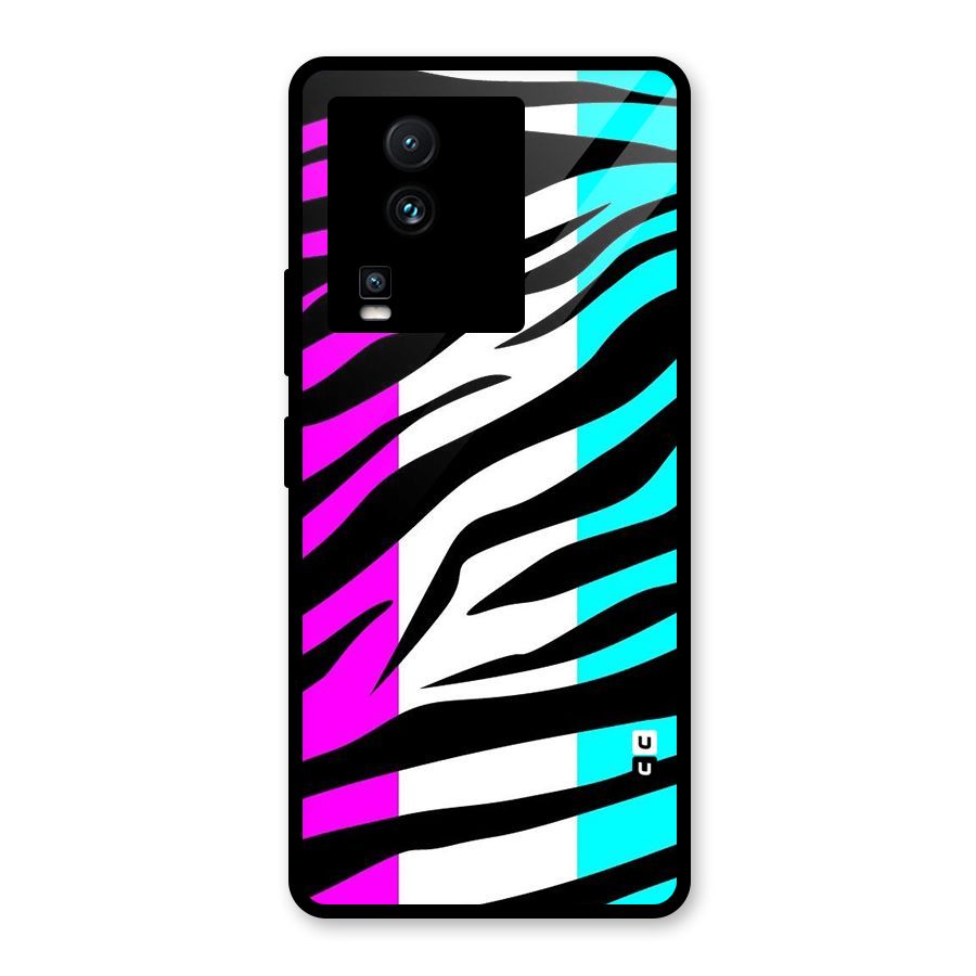 Zebra Texture Glass Back Case for Vivo iQOO Neo 7