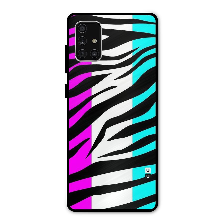 Zebra Texture Metal Back Case for Galaxy A71