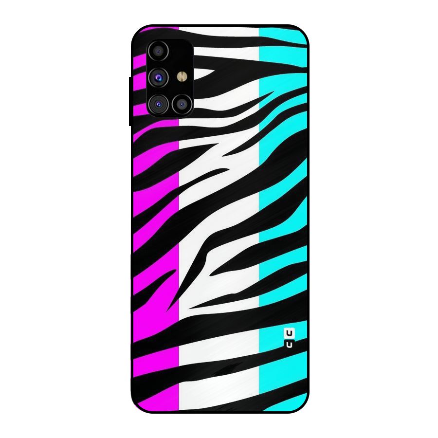 Zebra Texture Metal Back Case for Galaxy M31s