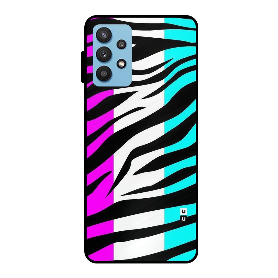 Zebra Texture Metal Back Case for Galaxy M32 5G
