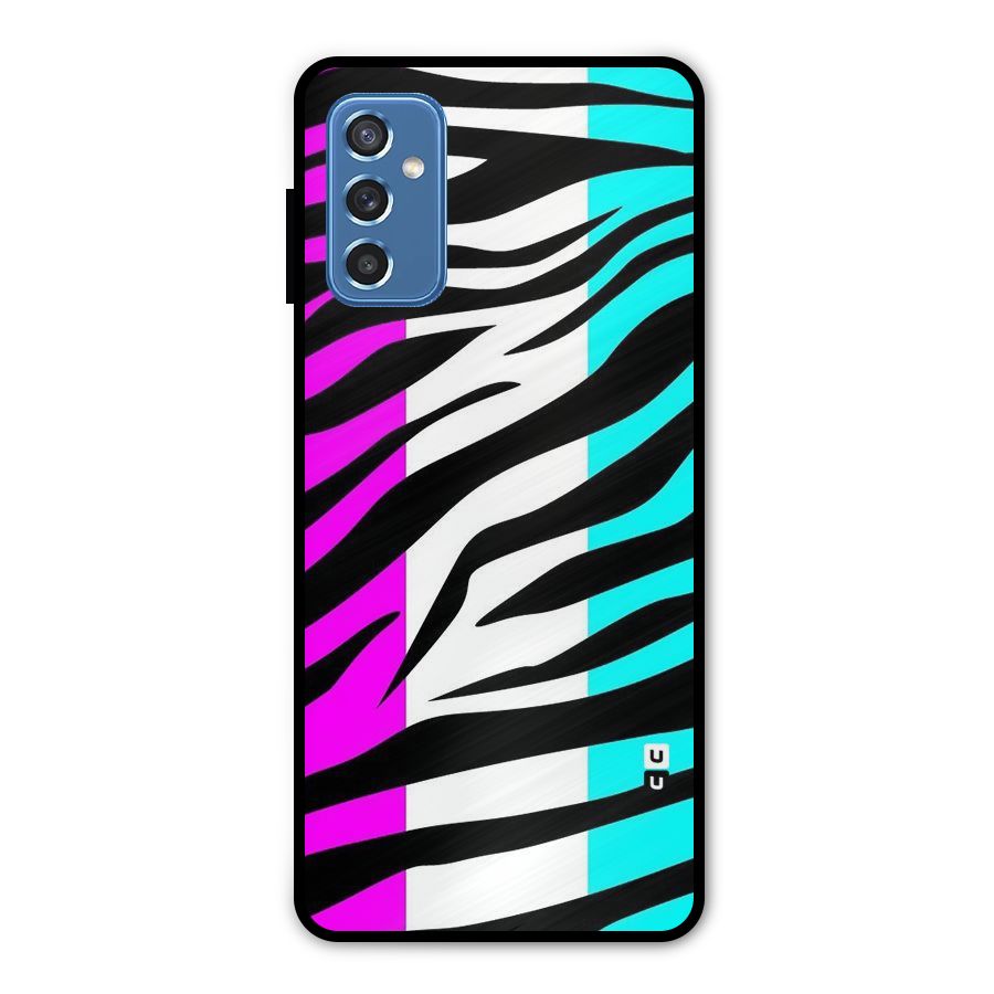 Zebra Texture Metal Back Case for Galaxy M52 5G