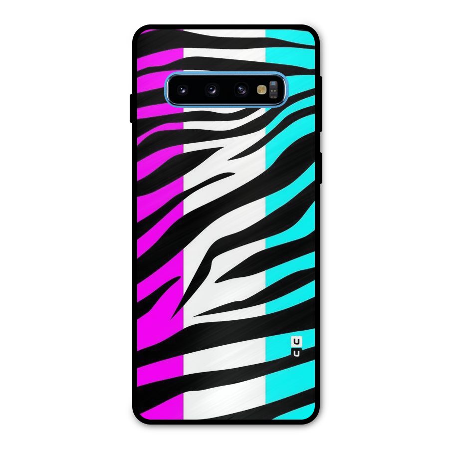 Zebra Texture Metal Back Case for Galaxy S10