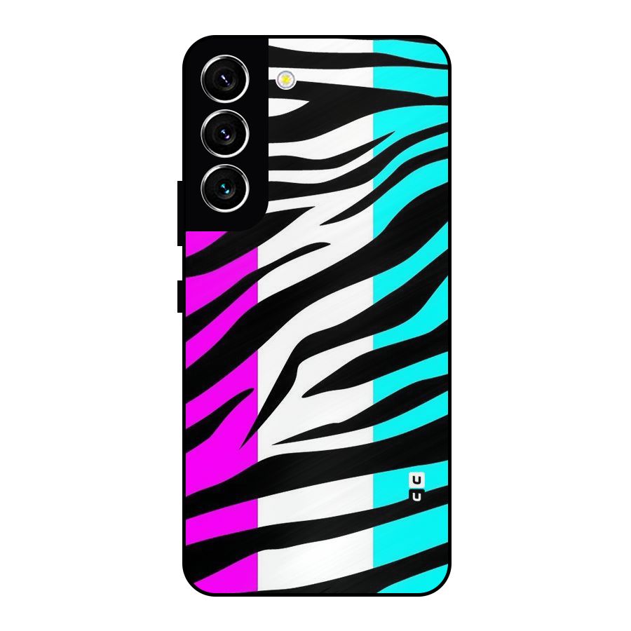 Zebra Texture Metal Back Case for Galaxy S22 5G