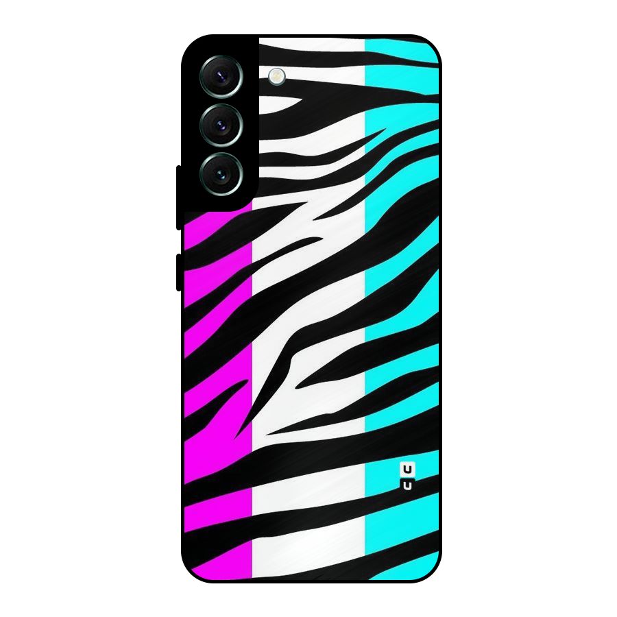 Zebra Texture Metal Back Case for Galaxy S22 Plus 5G