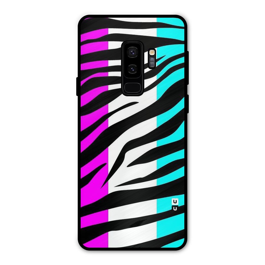 Zebra Texture Metal Back Case for Galaxy S9 Plus