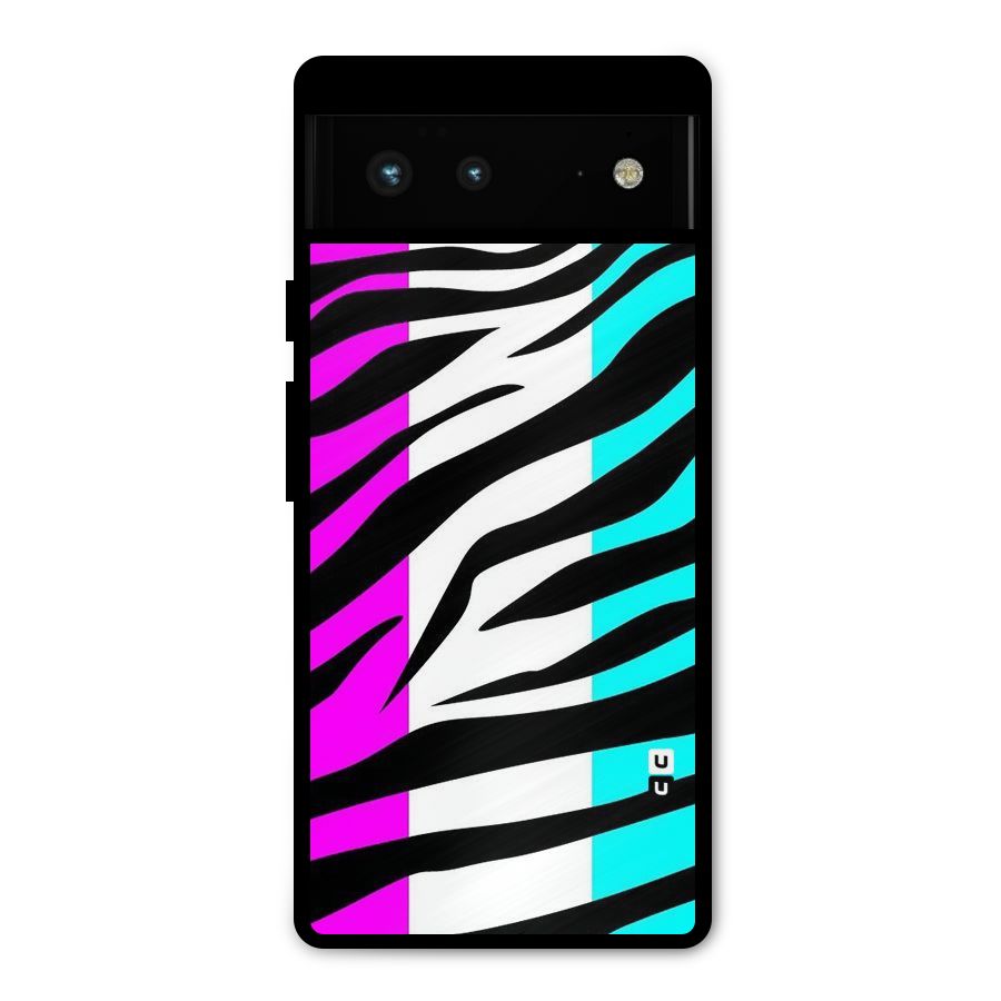 Zebra Texture Metal Back Case for Google Pixel 6