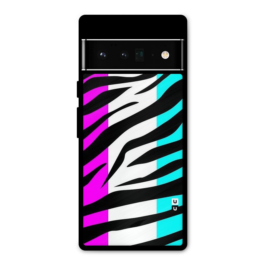 Zebra Texture Metal Back Case for Google Pixel 6 Pro