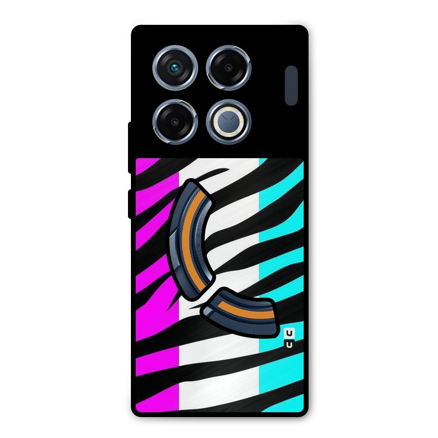 Zebra Texture Metal Back Case for Infinix GT 20 Pro