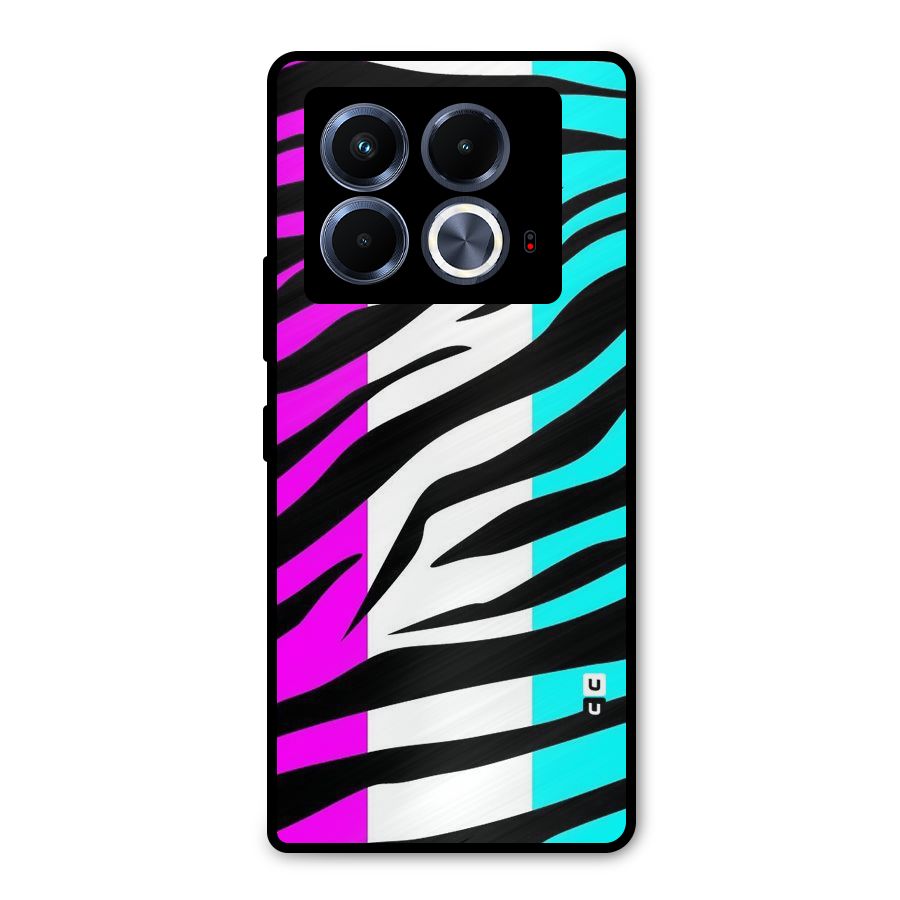 Zebra Texture Metal Back Case for Infinix Note 40 5G