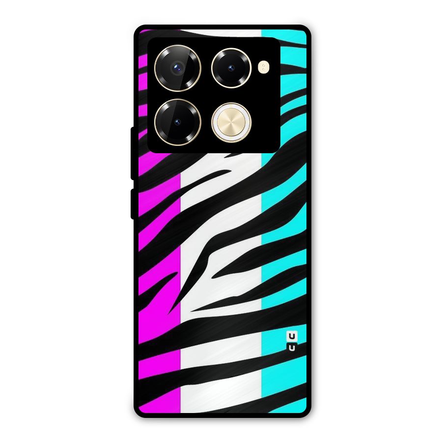 Zebra Texture Metal Back Case for Infinix Note 40 Pro Plus