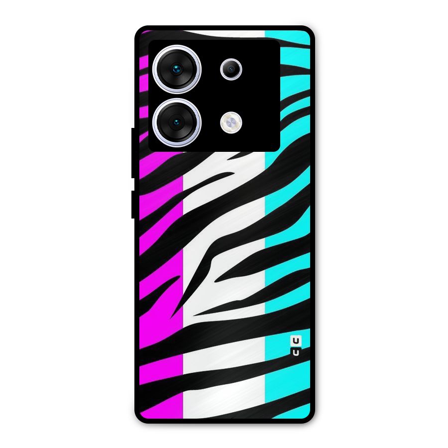 Zebra Texture Metal Back Case for Infinix Zero 30 5G