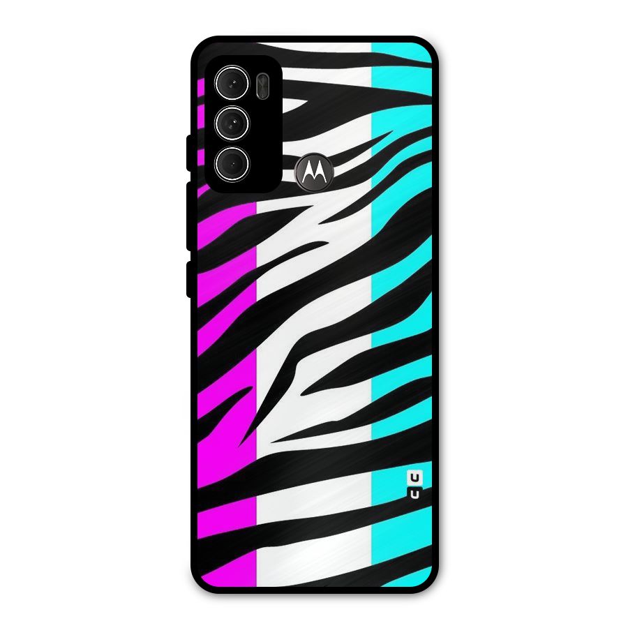 Zebra Texture Metal Back Case for Moto G60